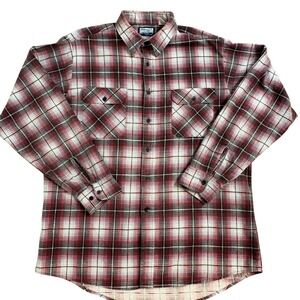 Fieldmaster Plaid Flannel Shirt Men's XL Tall Long Sleeve Button Up Made in USA